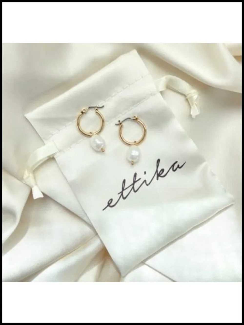 Gold Plated Pearl Huggie Hoop Earrings 2-in-1 Removable Charm